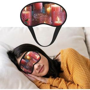 Slaapmasker voor dames en heren, verduisterende oogmaskers om te slapen, blinddoek kaarsen op tafel slaapmasker, zijslaper oogbedekking voor meditatie, lichtblokkering, reisbenodigdheden