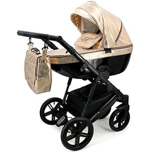 Set kinderwagen Buggy Isofix, kleur, autostoel selecteerbaar Texas by Saintbaby Golden Glam Tex-05 2-in-1 zonder babyzitje