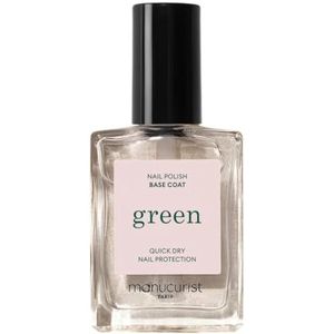 MANUCURIST • Green Base Coat • Nagellak • 9-vrij • 78,5% biologische ingrediënten • Gemaakt in Frankrijk • Fles 15 ml