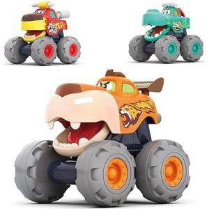 Moni Speelgoed Monstertruck 3151 monsterdesign, beweegbare mond, speelgoedauto, kleur: oranje