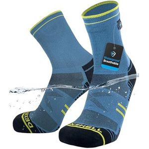 DexShell Waterdichte Trail Running Sokken, Compressie Fit voor Mannen & Vrouwen - Vochtafvoerende Coolmax Inner, Ademend Membraan, Wilde Blauw, S