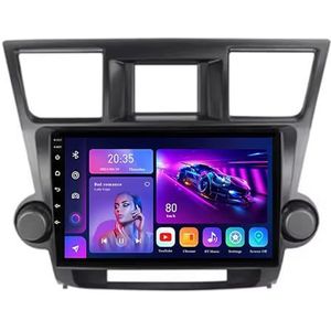 9"" 2 DIN Android 14 Autoradio Stereo voor Toyota Highlander 2 XU40 2007-2013 met draadloze CarPlay Backup Camera Stuurwielbediening GPS Navigatie Bluetooth(L20(2+32G))