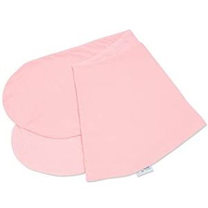 pic Bear Vervangende hoes voor voedingskussen - hoogwaardige soepele jersey katoen voor steunkussens - zijslaapkussens - Classic 190 cm - Spots Flamingo - Uni roze