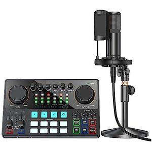 Geluidskaartset, Geluidskaartset met XLR-microfooninterface Podcasting for DJ Live streaming Telefoon Computer PC AME2A(SOUND CARD KIT)