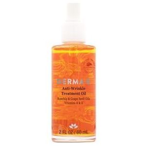 DERMA E Anti-Wrinkle Treatment Oil - Anti-Aging Face Oil with Vitamin A and Vitamin E - Fragrance Free Face and Neck Moisturizer for Youthful, Vibrant Skin, 2 oz