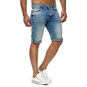Red Bridge Denim Capri Basic Heren-jeansshort, stretch bermuda, lichtblauw, 38W