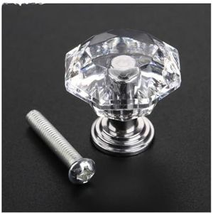 ORAMAI 24 mm elegante diamanten kristallen kastdeurknop ladekast kledingkast trekgreep transparante meubelen miniknoppen en handgrepen (Color : Transparent Knob)