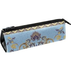 VAPOKF Bohemian Paisley Patroon Pen Tas Briefpapier Pouch Potlood Tas Cosmetische Pouch Tas Compacte Rits Tas, Meerkleurig, 5.5 ×6 ×20CM/2.2x2.4x7.9 in, Tas Organizer