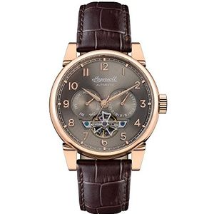 Ingersoll 1892 The Swing Gents Automatic Watch with Grey Sunray Dial and Brown Leather Strap - I12701
