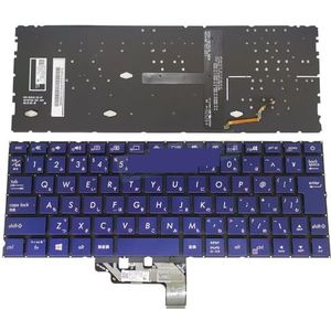 Russisch JP UK Verlichte toetsenborden voor ASUS voor Zenbook 13 UX334 UX334FL UX334FA blauw Japans laptoptoetsenbord 0KNB0 1620JP00 162HJP00(JP navy blue)