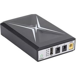 Mini-UPS Batterijback-up, 10400mAh Ononderbroken Voeding met Ingang DC-uitgang USB 5V DC 5V 9V 12V, voor Router, Modem, Beveiligingscamera, CCTV-camera, Smartphone