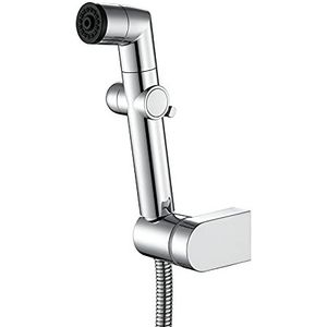 HandheldSprayer ABS Doek Luier Sproeier 2 Functies Ronde VormSpuit voor Toilet en Douche Sproeier voor Huisdier, Badkamer of Toilet, Zwart a (Kleur: Chroom a)