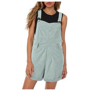 BANGHA Jumpsuits Voor Vrouwen Zomer Casual Vrouwen Korte Overalls Boyfriend Stijl Jumpsuit Effen Kleur Multi Pocket Shorts Zomer Jumpsuits Voor Fijne Vrouw Loose-Fit, Blauw, XL