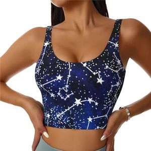 Glow in The Dark Print Comfortabel Vrouwen Sport Vest Yoga Workout Vest voor Vrouwen Lichtgewicht Zomer, Zwart, S