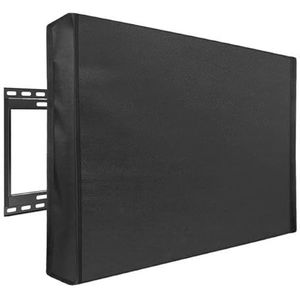 RaamKa Outdoor tv-hoes buiten tv-hoes 52 inch tot 70 inch het weerbestendige en stofdichte materiaal met gratis microvezeldoek. Bescherm uw tv nu! Outdoor tv-behuizing (kleur: zwart, maat