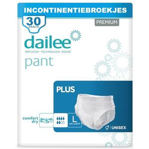 Dailee Pants Plus L - 30x Incontinentiebroekjes - incontinentie Pants voor Mannen en Vrouwen - Luierbroekje Volwassenen voor Matig tot Zwaar Urineverlies