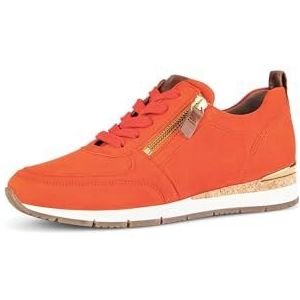 Gabor Low-Top sneakers voor dames, lage schoenen voor dames, Pumpkin Camel 15, 37.5 EU