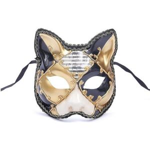 Sanfly Grote Kat Halloween Dier Masker Half Gezicht Vakantie Anime Party Masker Europese en Amerikaanse Maskerade Venetië voor Performance Party