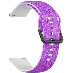 RYANUKA Compatibel met Ticwatch Pro 3 Ultra GPS/Pro 3 GPS/Pro 4G LTE / E2 / S2 (Tiedye paarse kleur) 22 mm zachte siliconen sportband armband armband, Siliconen, Geen edelsteen