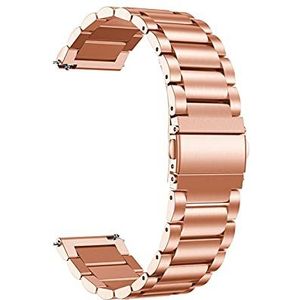 ENICEN Roestvrijstalen bandjes passen for Garmin Forerunner 55 245 645m Smart Watch Band Metal Armband Riemen Compatible With aanpak S40 S12 S42 Correa (Color : Style 1 Rose Gold, Size : 20MM)