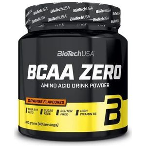 BioTechUSA BCAA Zero | Essentieel aminozuur poeder | 6g BCAA met instant L-leucine | Veganistisch | Suikervrij, Lactosevrij, Glutenvrij, 360 g, Oranje