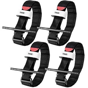 Eowppue Tourniquet 4 stuks tourniquet tactische 95 cm tactische uitrusting voor kamperen, wandelen, vechten, bergbeklimmen, outdoorsport, bediening met één hand van het hemostatische verband