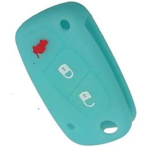 Sleutelbehuizing access Accessoires Voor Citroen Voor Relay Voor Nemo Voor Peugeot Voor Boxer Voor Bipper Siliconen Autosleutelhoes LTQSIV(Glow Blue)