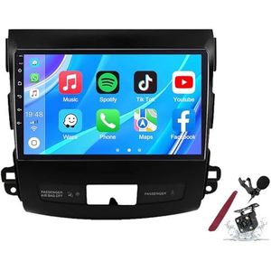Android 14 Autoradio Stereo voor M-itsubishi Outlander (2005-2011) 9-inch Touchscreen Multimedia Speler met Draadloze Carplay GPS Navigatie FM RDS Bluetooth 5G-WiFi SWC DSP,M120s