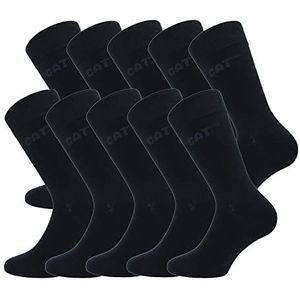 Caterpillar Business Socks 10 paar herensokken in zacht katoen met halfhoge kuithoogte, verkrijgbaar in verschillende maten en kleuren (Zwart, 35-38)