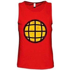 Urban Backwoods Captain Planet Heren Tank Top Training Gym Shirt Rood Maat L