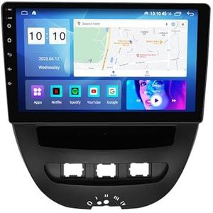 Android 12 Dubbele Din Autoradio Voor Peugeot 107 2009-2015 10 Inch Touchscreen Ingebouwde Draadloze CarPlay Android Auto GPS Navigatie/WiFi/4G/Bluetooth 5.0/DAB/RDS/Achteruitrijcamera (Size : M150S