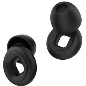 Oordopjes, Oordopjes om te Slapen, Herbruikbare Siliconen Oordopjes als Gehoorbescherming en Hoesje Zwart, Ruisonderdrukkende Siliconen Oordopjes met 8 kapjes in 4 Formaten (XS, S, M, L), 25-30 dB