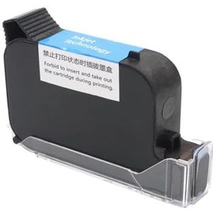 JS12 JS12M 600DPI 12,7 mm draagbare thermische inkjetprinter Snel drogende eco-solventinktcartridge(1 Blue)