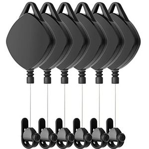 Drone Accessories 3 stuks for VR-helm kabelhaak, for automatische krimpkabelhaspeldoos for HTC Vive Vive Pro for Oculus Mngel kabelbeheer (Color : 6 set of black)