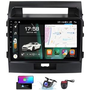 Android 13 2 Din Car Stereo voor Toyota Land Cruiser 11 200 2007-2015 met 9 inch Touchscreen Media Player met Carplay Android Auto Bluetooth 4G WiFi GPS FM/RDS SWC + achtercamera(NF-7)
