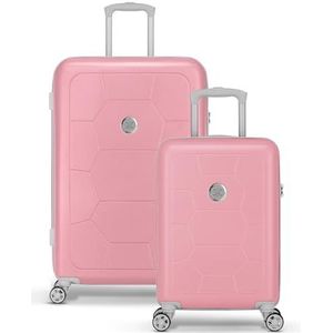 SUITSUIT - Kofferset - Roze - 2 Delig - Handbagage en Reiskoffer - Veilig Cijferslot