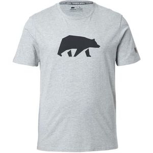 FORSBERG T-shirt met groot zwart borstlogo, lichtgrijs, L