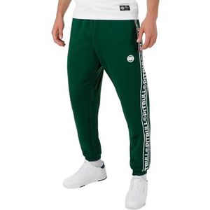 PITBULL Joggingbroek voor heren, lange pit bull west, trainingsbroek heren, normale snit, sportbroek lang, twee zijzakken, vrijetijdsbroek, activewear, donkergroen, L
