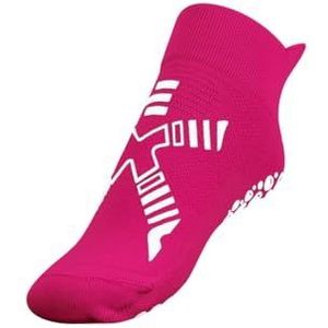 R-EVENGE Pool Kids, antibacteriële en antislip zwembadactiviteitensokken met gerecycled Q-Nova-garen en zilverdraad, Fuchsia - Wit, S 25-29