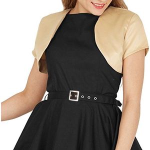 BlackButterfly Satijn Bolero Jasje - Kort Mouw (Champagne, S)