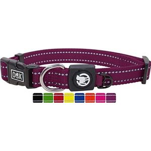 DDOXX Hundehalsband Nylon, reflektierend, verstellbar | für kleine & große Hunde | Halsband Hund Katze Welpe | Hunde-Halsbänder groß breit | Katzen-Halsband Welpen-Halsband klein | Lila Violett, XS