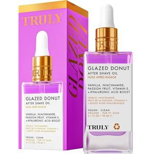 Truly Scheerolie in donut-vorm, geëmailleerd, behandeling van scheerbultjes voor vrouwen, aftershave olie voor vrouwen en behandeling van ingegroeide haren voor de bikinizone. After Shave voor