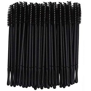Wegwerp Wimper Borstel Set - 100 Stuks, Wenkbrauw Borstel, Mascara Wand, Schoonheid Oogmake-up, Zwart