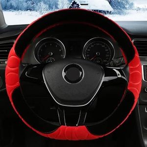 mooi D/O Vorm 36 Cm Pluche Auto Stuurhoes Voor SUZUKI Alto LINGYANG Auto Accessoires (Color : RED D SHAPE)