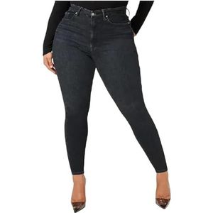 CAMPMINE Akapi Jeans Mujer, Hoge Taille Stretch Hip Lift Skinny Denim Broek, Vrouwen Butt Lift Hoge Stretch Denim Skinny, Zwart, S