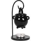 Hangende Ketel Oliebrander - Hanging Cauldron Oil Burner - zwart - Something Different - Witches Brew Collectie