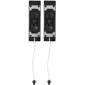 ASHATA Luidsprekers, geluidsversterker, subwoofer, luidsprekers met kabelverbinding voor LCD/TV/reclame/speler, 2 stuks, 8 ohm, 10 watt, zwart