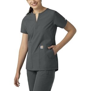 Carhartt Scrubs C12213 Force Modern Fit Notch Neck Tuniek Top voor dames, XXL, tin