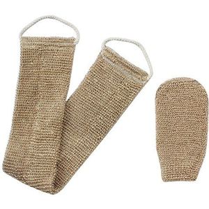 Homgaty Jute peeling Handschoen, Wastafelriem, Jute Exfoliërende Zeepzak, Riem Haarhaar Natuurlijke Handschoenen, Accessoires voor Bad voor Rug Bad Douche Mannen Vrouwen Alle Huidtypes