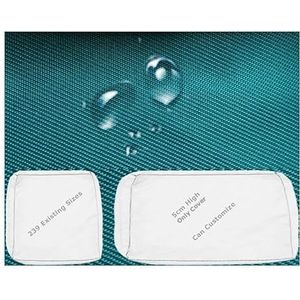 Terras Kussenhoes 20x20 12x12 24x24 Op Maat Bankkussenhoezen Met Rits Vervangende Kussen Hoezen Voor Caravan Zitkussen Bankkussen Erker Hoes 5cm Hoogte 88% Waterdicht(Meerblauw,50x35 cm)